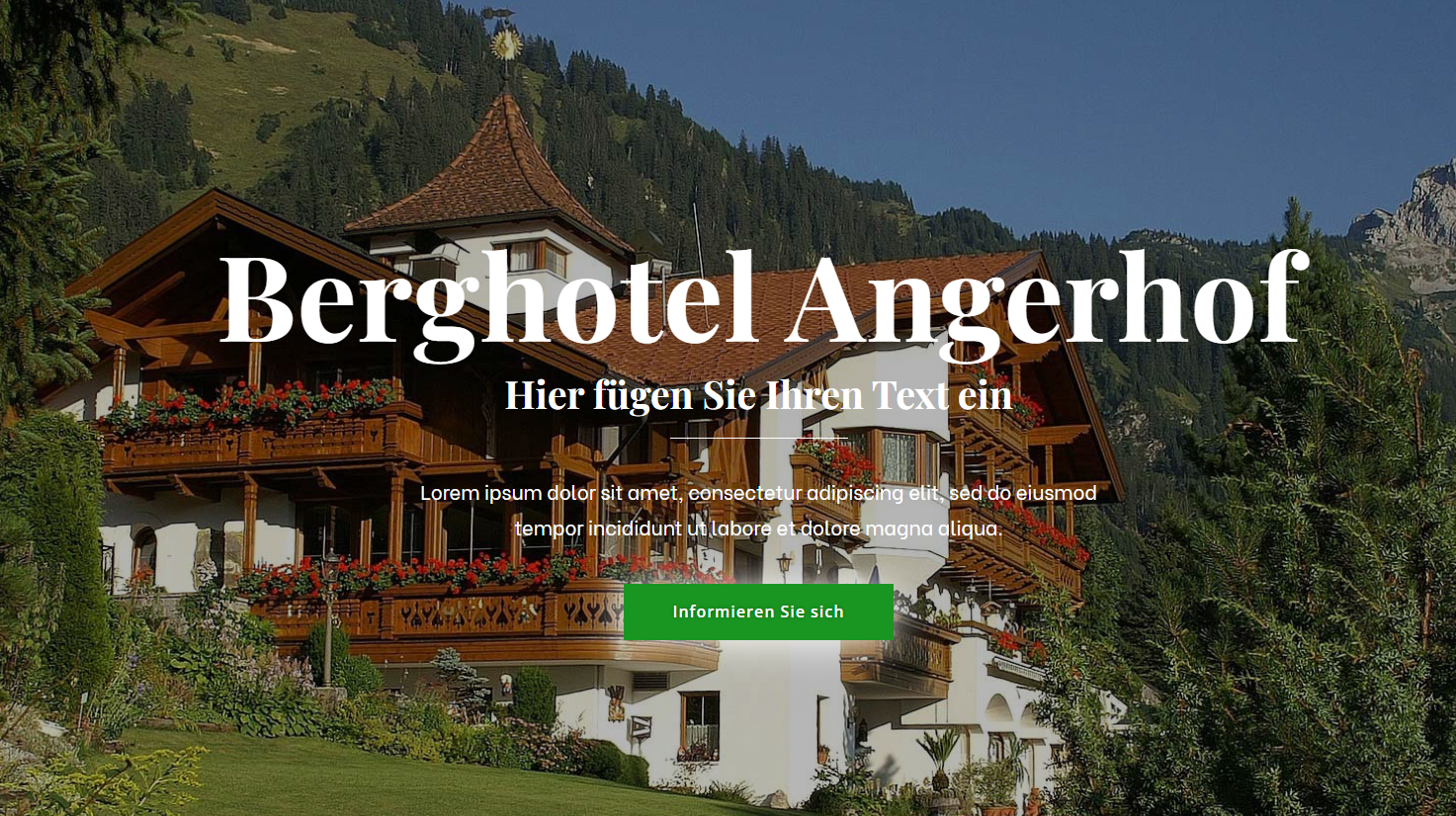 Website-Entwurf – Berghotel